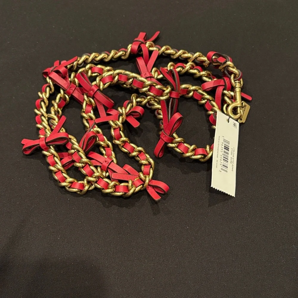 Coach Gold and leather chain - Picture 1 of 2